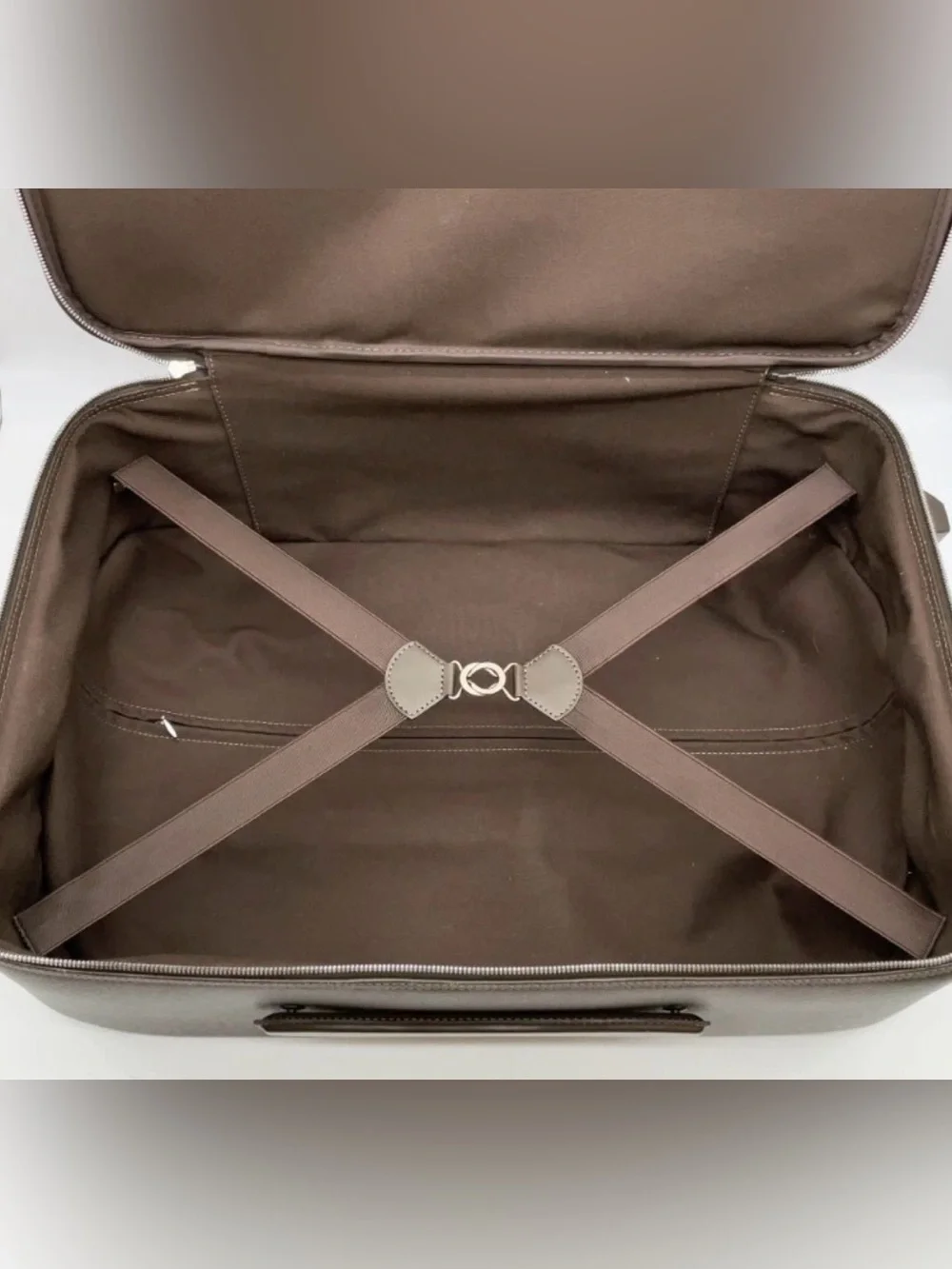 Louis Vuitton Brown Textured Roll-Top Carry-On Pegasus 55 TAIGA BROWN ZIP TRAVEL
